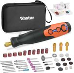 Vastar Rotary Tool Cordless, with 51 Pcs Accessories, 3.7V Power Rotary Tool Kit Potable Grinder, Rotary Multi Tool Kit with LED Light, Varible Speed 6000-21000 RPM for Craft, DIY, Gifts for Men