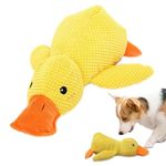 Calming Duck Dog Toy,Plush Dog Toys for Small Dogs, Duck Squeaky Dog Toys,Yellow Duck Dog Toy for Indoor Large and Small Dog (Yellow, S)