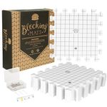 Hephaestus Crafts Blocking Mats for Knitting - Pack of 9 GRAY Blocking Boards with Grids for Needlepoint or Crochet. 150 T-pins