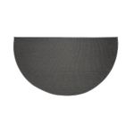 Plow & Hearth 27"x48" Half Round Fireproof Hearth Rug | Charcoal | 2 Layer Fiberglass Fireplace Mat | Protect Hardwood & Carpet from Sparks & Embers