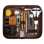 Eventronic Watch Tool Set, Watch Repair Kit, Professional Spring Bar Tool Set, Watch Repair Watchmaker Tool Bag, Watch Band Link, Watch Back Removal Tool for Watch Battery Replacement （Brown）