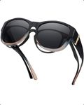 IGnaef Polarized Fit Over Sunglasses to Wear Over Glasses for Women, Wrap Around Sun Glasses with UV Protection CIF8511