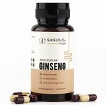 Shield-om Plus Korean Ginseng Supplement 200mg for Men & Women Formulated for Overall Stamina, Immunity Booster, Recovery, Vigor and Vitality | 100% Vegetarian - Result in 7 days with 7 capsules