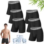 IGOLUMON Mens Bamboo Boxers Shorts 6 Multipack Breathable Underwear Briefs with Elastic Waist and 3D Pouch Comfortable Anti Chafing Cycling Shorts Mens Fit Underpants Hipsters