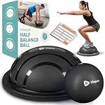 LifePro Half Exercise Ball Trainer - Balance Ball for Exercise - Balance Ball Trainer - Stability Ball for Exercise, Full Body Workout - Half Exercise Ball Balance Trainer for Physical Therapy (Gray)