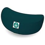 Present Mind (Height 15 cm) Crescent Zafu Yoga Bolster for Yin Yoga Made in the EU with Multivarious Colors - 100% Natural Cotton Yoga Cushion with Washable Covers