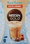 NESCAFÉ GOLD Iced Latte Salted Caramel Carton, 42 x 14 g Sachets