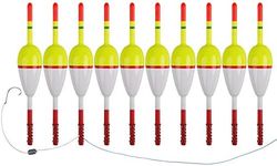 Slip Bobbers Fishing Floats and Bobbers Wooden Spring Fishing Bobbers Oval Stick Float Balsa Bobbers for Crappie Panfish Trout Bass Walleyes