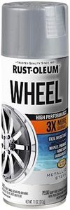 Rust-Oleum 366440 High Performance Wheel Spray Paint, 11 oz, Metallic Steel, (Pack of 1)