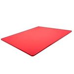 Professional Plastic Cutting Board, HDPE Poly for Restaurants, Dishwasher Safe and BPA Free, 24 x 18 x 0.5 Inches, Red