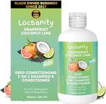 Locsanity - Grapefruit Coconut & Lime 2-in-1 Loc Shampoo & Conditioner - 16oz - Hydrating, Strengthens Hair for Dreads, Sisterlocks, Locks, & Dreadlocks | Optimal for Mature Locs