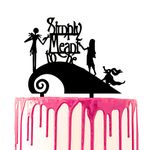CARISPIBET "Simply Meant to Be" Wedding Cake Topper Acrylic Silhouette Theme Party Prop Cake Decorative