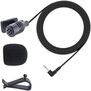 Mijradge 2.5mm Microphone Assembly Mic for Car Vehicle Head Unit GPS DVD Audio Stereo Radio Receiver Portable External Microphone with 3m Plug and Play Cable Compatible with Pioneer