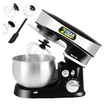 iBELL SM4300S Stand Mixer with Tilt-up Head, 1000W, 6 Speed Control, 3L Stainless Steel Bowl with Locking System, 100% Copper Motor, Multipurpose Food Mixer (Black)