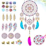 Girls Gifts 6-8-12 Years Old, Crafts for Kids 6-8 Diamond Art Toys for 5 7 8 9 10 Year Old Girl Gift Ideas Dream Catcher Kit Arts and Crafts for Kids Age 4-8 Girls Teen Birthday Presents Sun Catchers