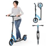 Scooter for Kids Ages 6+ Year Old, TONBUX Kids Scooter for Girls Boys Teens, Easy Folding Scooter with 200mm Big Wheels & Infinitely Height Adjustable & Dual Suspension & Carry Strap, Load up to 100Kg