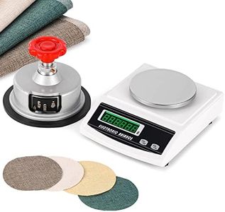 NEWTRY 600g/0.01g Electronic Fabric GSM Weight Scale Balance 110V with 0-2mm Disc Sampler Cloth Cutter for Textile Paper Non-Woven Fabrics (110V Scale + Sample Cutter)