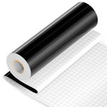 Black Permanent Vinyl, 12" x 50FT Black Adhesive Vinyl Roll for Cricut All Cutting Machine, Outdoor Permanent Vinyl for Decor Sticker, Car Cup Decal, Scrapbooking, Signs, DIY