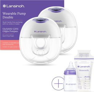 Lansinoh Wearable Breast Pump Bundle – Hands-Free Double Electric Pump