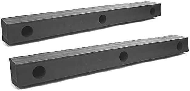 2X Morgan MOR076263 Reinforced Rubber Square Rectangular 3 Hole 24" x 2-1/2" x 3" Molded Dock Bumper Semi Commercial Truck Trailer Chassis Flatbed