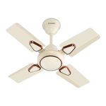 Candes Brio Turbo 600 mm /24 inch Small Ceiling Fans for Home | High Speed, Energy Saver, Noiseless | Small Ceiling Fan for Home, Kitchen Fan, Balcony & Small Room | 2 Yr Warranty | Ivory