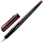 Lamy joy black - calligraphy fountain pen with ergonomic grip & polished steel nib in line width 1.9 mm - Calligraphy Fountain Pen with ribbon nib - incl. ink cartridge T 10 blue