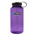 Nalgene Sustain Tritan BPA-Free Water Bottle Made with Material Derived from 50% Plastic Waste, 32 OZ, Wide Mouth, Purple
