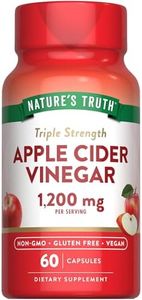 Apple Cider Vinegar Capsules 1200mg | 60 Veggie Pills | Extra Strength | Vegan, Vegetarian, Non-GMO, Gluten Free | by Nature's Truth