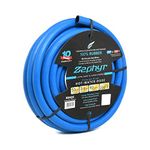 Zephyr Next-Gen Rubber Garden Hose (3/4" x 50", Ultra-Light yet Super-Strong, No Fittings)