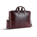 HAMMONDS FLYCATCHER Genuine Leather Office Bag for Men - 15.6 Inch Laptop Bag for Men for Professionals, Business Travelers - Adjustable Straps & Multiple Compartments - 1 Year Warranty -