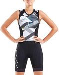 2XU Women's Compression Trisuit 1, Black/Chroma, L