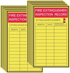 Monthly Fire Extinguisher Inspection Tags Stickers Safety Stickers 3x5 Inch Year Maintenance Extinguisher Recharge and Inspection Record Labels Inventory Sticker 60Pcs Check Record Vinyl Sticker Label