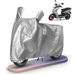 FABTEC Waterproof Electric Scooter/Scooty Body Cover for Ather 450 X, A2 (Metallic Silver)