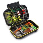 Fly Fishing Poppers Bass Flies 30pcs Assortment for Panfish Smallmouth Bass Bluegill Flys Popper Lures with Waterproof Fly Box