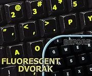 Glowing Fluorescent Dvorak Keyboard