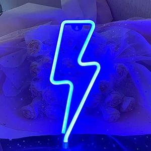Luz de Neón LED Relámpago Alimentado Por Batería o USB Para Relámpago Neon el Dormitorio Navidad año Nuevo Boda Fiesta Vacaciones Decoración Lightning Sign