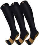 3 Pack Copper Compression Socks - C