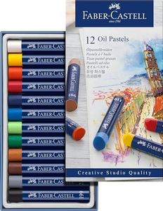 Faber-Castell 621684 Lot de 12 Pastels à l'Huile Multicolore