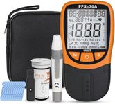 Blood Total Cholesterol Test Kit, 5 in 1 Triglycerides Test Kit Professional Grade Quick Blood Lipid Analysis Meter with 10 Strips for Home use