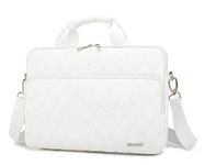 Kinmac 360 Degree Laptop Bag Full Cushioned Laptop Shoulder Bag For MacBook Air Pro 13 inch and 12 inch-13 inch Laptop, White