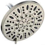 AquaDance Brushed Nickel High Pressure 6-Setting 7" Rain Shower Head – Angle Adjustable, Anti-Clog Showerhead Jets, Tool-Free Installation-USA Standard Certified-Top U.S. Brand