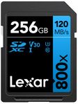 Lexar High-Performance 800x 256GB SDXC UHS-I Memory Card, C10, U3, V30, Full-HD & 4K Video, Up to 120MB/s Read, for Point-and-Shoot Cameras, Mid-Range DSLR, HD Camcorder (LSD0800256G-BNNNU)