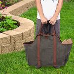 Duokon Premium Firewood Log Carrier Tote Bag Large Thickened Firewood Log Carrier Canvas Wood Bag for Fireplaces Wood Stoves Firewood Logs Camping Beaches Landscaping