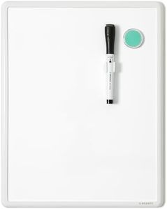 U Brands Contempo Magnetic Dry Erase Board, 11 x 14 Inches, White Frame