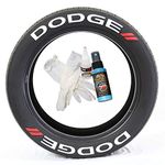 Dodge // - Accessoire d'appoint Pour Le Marquage Des Pneus - Kit De Bricolage Avec Colle & Nettoyant / 14-16 Inch Wheels / 1.50 Inches/White / 8 Pack