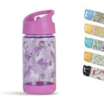 SOLARA Tritan Water Bottle for Kids 400ml, Kids Water Bottle, Sipper Water Bottle, BPA Free, Leak Proof, Food Grade, Unicorn