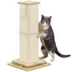 PawHut Cat Scratching Post, 67cm Cat Scratcher with Sisal Scratching Post, Track Ball Toy, Hanging Ball, 3 in 1 Cat Scratcher Post for Indoor Kittens