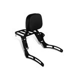 SWESGI Motorcycle Passenger Backrest Sissy Bar with Luggage Rack for Kawasaki Vulcan 900 VN900 Classic Custom 1996-2023 (Black)