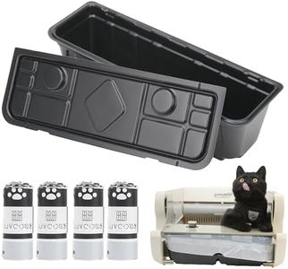 1 Permanent Waste Receptacles with 40 PCS Litter Box Liner for Littermaid 1St/2nd Edition Automatic Cat Litter Box, Litter Tray with Cat Litter Liners, Easy-Tie Handles (Machine NOT Included)