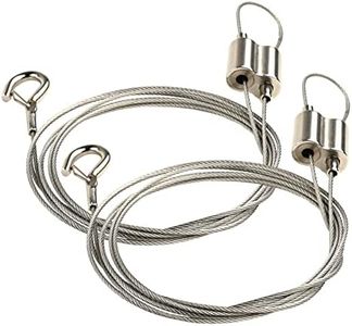 Vigtayue 2PCS Adjustable Picture Hanging Wire with Hook, Stainless Steel Heavy Duty Hanging Rope to Hang Picture, Hook Photo Frames, Light, Mirror and Wall Art DIY Holder - 6.5ft (2Meters) Up to 44lb